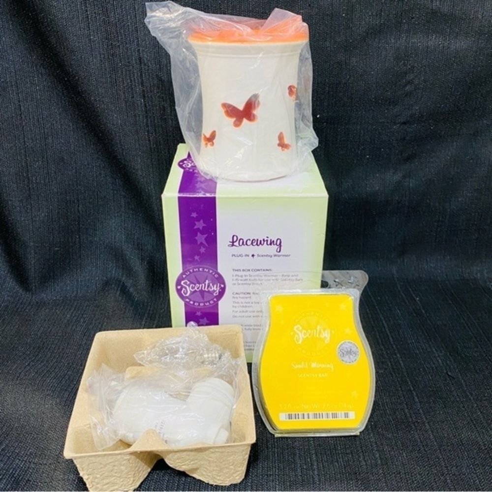 Scentsy Lacewing Plug In Warmer Retired Sunlit Morning Butterfly